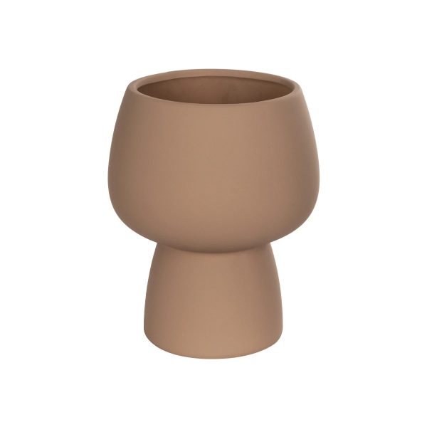 Artificial Garden AMBER 21269 Διακοσμητικό Κεραμικό Βάζo Καφέ Π17 x Μ17 x Υ20cm
