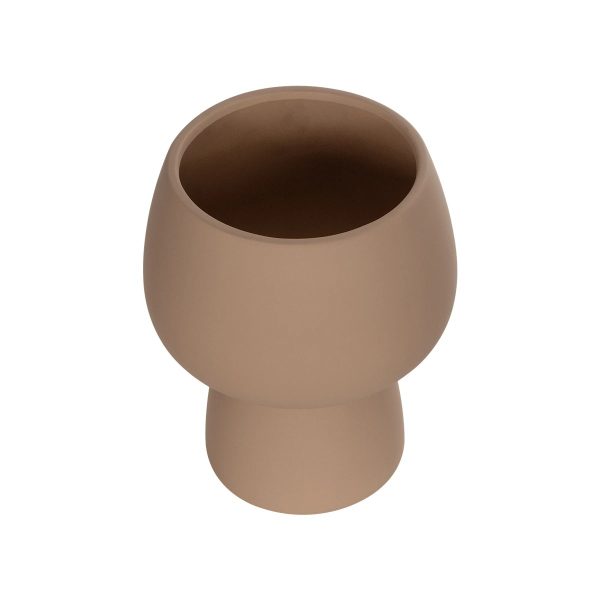 Artificial Garden AMBER 21269 Διακοσμητικό Κεραμικό Βάζo Καφέ Π17 x Μ17 x Υ20cm - Image 2