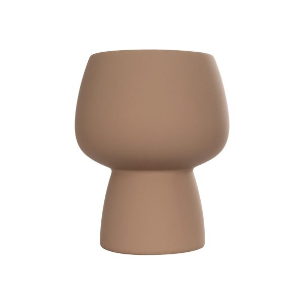 Artificial Garden AMBER 21269 Διακοσμητικό Κεραμικό Βάζo Καφέ Π17 x Μ17 x Υ20cm - Image 3