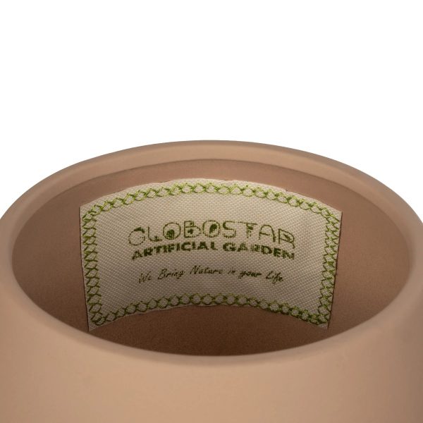 Artificial Garden AMBER 21269 Διακοσμητικό Κεραμικό Βάζo Καφέ Π17 x Μ17 x Υ20cm - Image 5