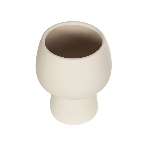 Artificial Garden MOREA 21270 Διακοσμητικό Κεραμικό Βάζo Μπεζ Π17 x Μ17 x Υ20cm - Image 2