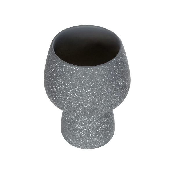 Artificial Garden SAMUI 21271 Διακοσμητικό Κεραμικό Βάζo Γκρι Π16 x Μ16 x Υ20cm - Image 2