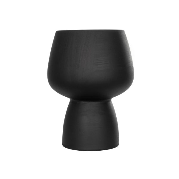 Artificial Garden CAMERON 21272 Διακοσμητικό Κεραμικό Βάζo Μαύρο Π16 x Μ16 x Υ20cm - Image 3