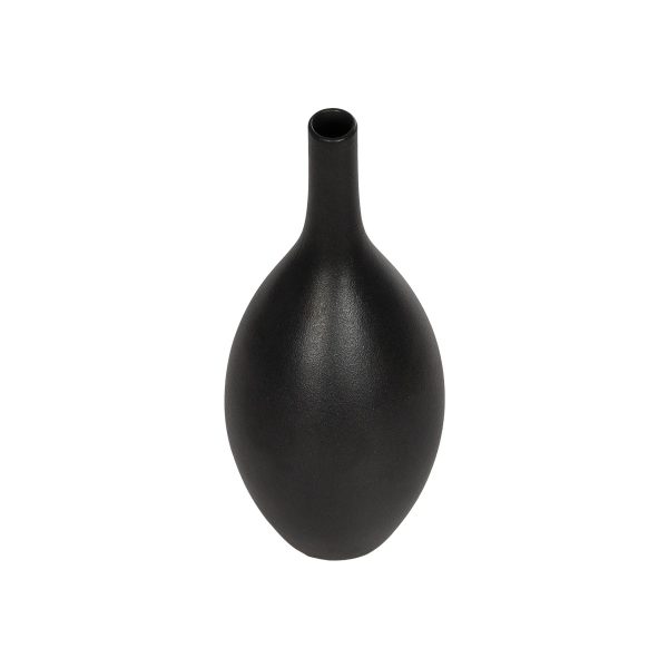 Artificial Garden OLRANDO 21273 Διακοσμητικό Κεραμικό Βάζo Μαύρο Π8 x Μ8 x Υ20cm - Image 2