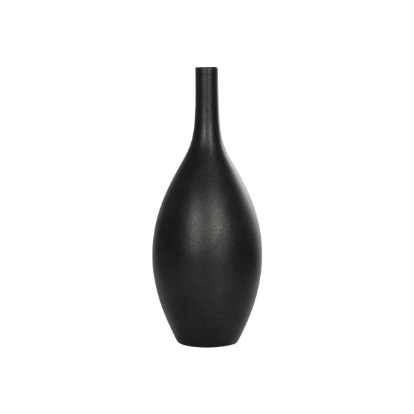 Artificial Garden OLRANDO 21273 Διακοσμητικό Κεραμικό Βάζo Μαύρο Π8 x Μ8 x Υ20cm - Image 3