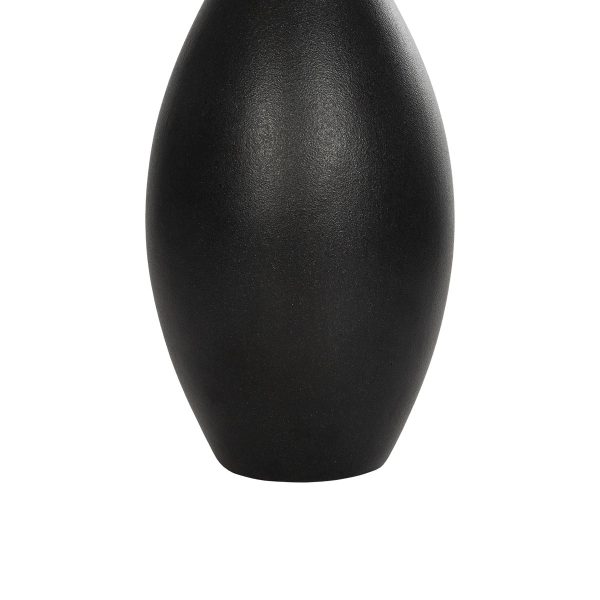 Artificial Garden OLRANDO 21273 Διακοσμητικό Κεραμικό Βάζo Μαύρο Π8 x Μ8 x Υ20cm - Image 5