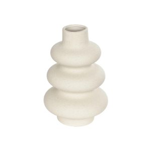 Artificial Garden THAILAND 21278 Διακοσμητικό Κεραμικό Βάζo Μπεζ Π14 x Μ14 x Υ21cm