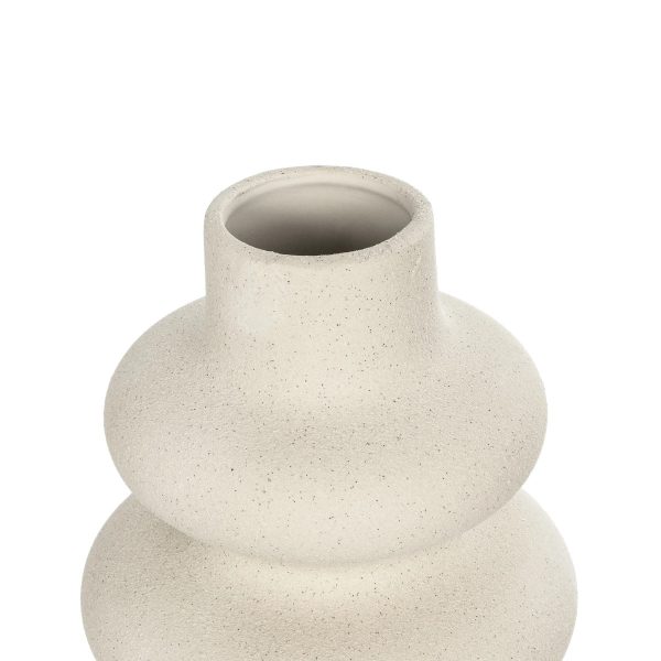 Artificial Garden THAILAND 21278 Διακοσμητικό Κεραμικό Βάζo Μπεζ Π14 x Μ14 x Υ21cm - Image 4