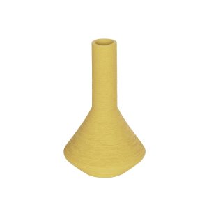 Artificial Garden GRENADA 21281 Διακοσμητικό Κεραμικό Βάζo Κίτρινο Π13 x Μ13 x Υ20cm