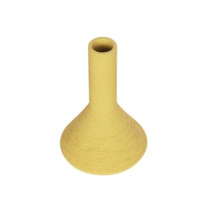 Artificial Garden GRENADA 21281 Διακοσμητικό Κεραμικό Βάζo Κίτρινο Π13 x Μ13 x Υ20cm