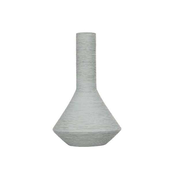 Artificial Garden TANAH 21282 Διακοσμητικό Κεραμικό Βάζo Γκρι Π13 x Μ13 x Υ20cm - Image 3