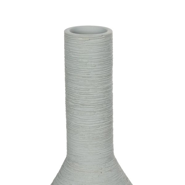 Artificial Garden TANAH 21282 Διακοσμητικό Κεραμικό Βάζo Γκρι Π13 x Μ13 x Υ20cm - Image 4
