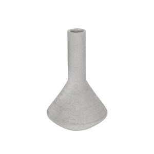 Artificial Garden BARBADOS 21284 Διακοσμητικό Κεραμικό Βάζo Γκρι Π16 x Μ16 x Υ25cm