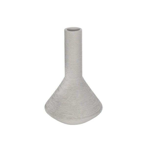 Artificial Garden BARBADOS 21284 Διακοσμητικό Κεραμικό Βάζo Γκρι Π16 x Μ16 x Υ25cm