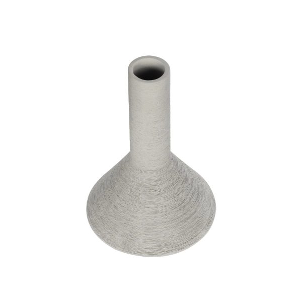 Artificial Garden BARBADOS 21284 Διακοσμητικό Κεραμικό Βάζo Γκρι Π16 x Μ16 x Υ25cm - Image 2