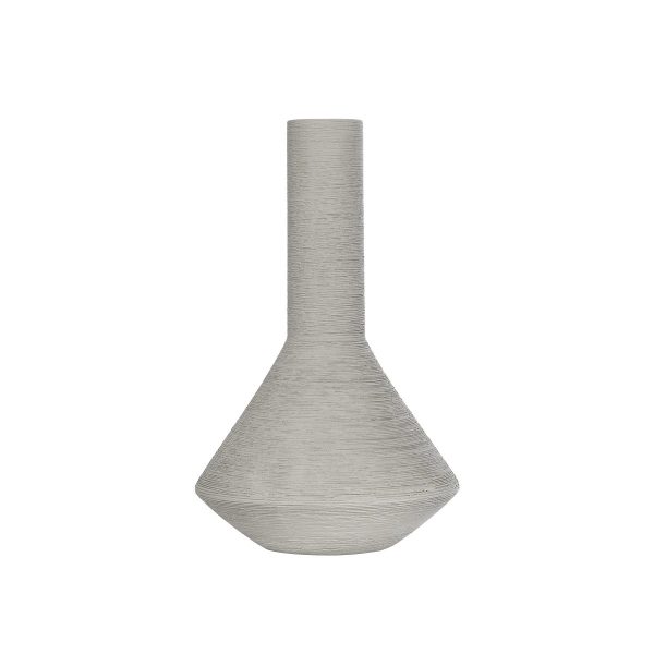 Artificial Garden BARBADOS 21284 Διακοσμητικό Κεραμικό Βάζo Γκρι Π16 x Μ16 x Υ25cm - Image 3