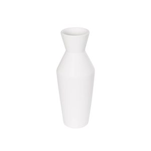 Artificial Garden MALVINA 21285 Διακοσμητικό Κεραμικό Βάζo Λευκό Π10 x Μ10 x Υ24cm