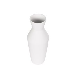 Artificial Garden MALVINA 21285 Διακοσμητικό Κεραμικό Βάζo Λευκό Π10 x Μ10 x Υ24cm