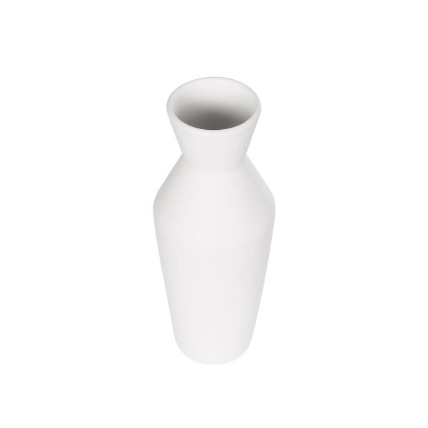 Artificial Garden MALVINA 21285 Διακοσμητικό Κεραμικό Βάζo Λευκό Π10 x Μ10 x Υ24cm - Image 2