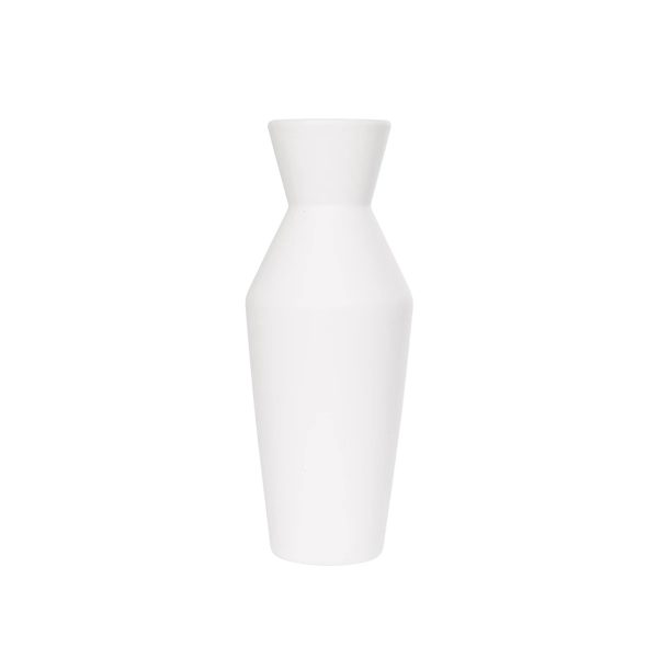 Artificial Garden MALVINA 21285 Διακοσμητικό Κεραμικό Βάζo Λευκό Π10 x Μ10 x Υ24cm - Image 3