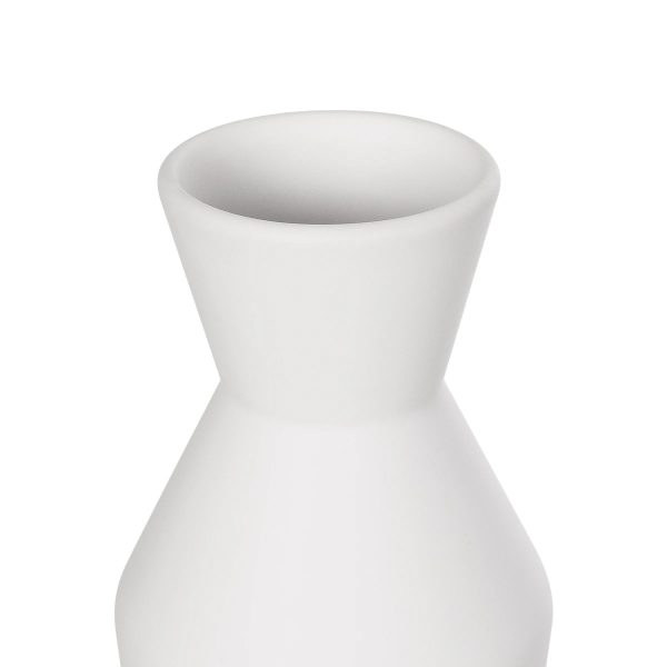 Artificial Garden MALVINA 21285 Διακοσμητικό Κεραμικό Βάζo Λευκό Π10 x Μ10 x Υ24cm - Image 4