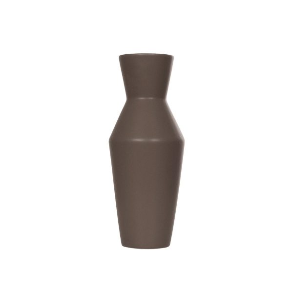 Artificial Garden UNIQUE 21286 Διακοσμητικό Κεραμικό Βάζo Καφέ Π10 x Μ10 x Υ24cm - Image 3