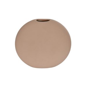Artificial Garden LANZAROTE 21290 Διακοσμητικό Κεραμικό Βάζo Καφέ Π15 x Μ15 x Υ14cm