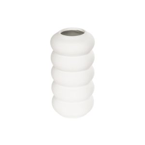 Artificial Garden NOUVEAU 21293 Διακοσμητικό Κεραμικό Βάζo Λευκό Π8 x Μ8 x Υ16cm