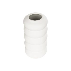 Artificial Garden NOUVEAU 21293 Διακοσμητικό Κεραμικό Βάζo Λευκό Π8 x Μ8 x Υ16cm