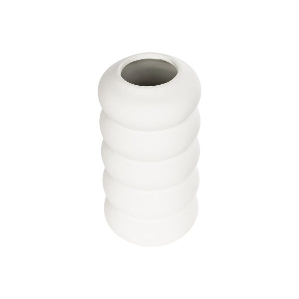 Artificial Garden NOUVEAU 21293 Διακοσμητικό Κεραμικό Βάζo Λευκό Π8 x Μ8 x Υ16cm - Image 2