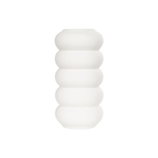 Artificial Garden NOUVEAU 21293 Διακοσμητικό Κεραμικό Βάζo Λευκό Π8 x Μ8 x Υ16cm - Image 3