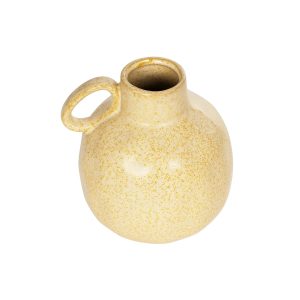 Artificial Garden SCHEELITE 21508 Διακοσμητικό Κεραμικό Βάζo Μπέζ Φ11 x Υ12 cm