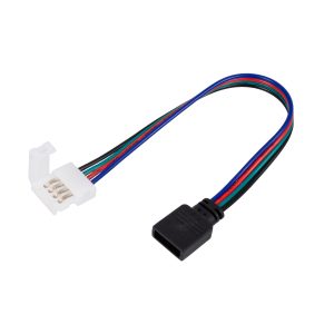 70741 Ταχυσύνδεσμος Τροφοδοσίας IP20 – Strip To Power Connector 4 PIN για Ένωση 1 x RGB Ταινία LED Πλάτους 10mm