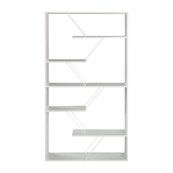 Βιβλιοθήκη Tars  λευκό 84x24x157εκ - Image 2