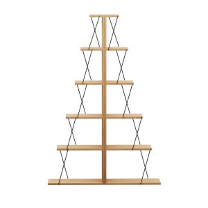 Βιβλιοθήκη mini Tars  sonoma-μαύρο 130x22x146εκ