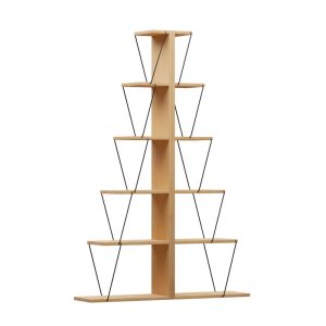 Βιβλιοθήκη mini Tars  sonoma-μαύρο 130x22x146εκ