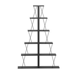 Βιβλιοθήκη mini Tars  ανθρακί-μαύρο 130x22x146εκ