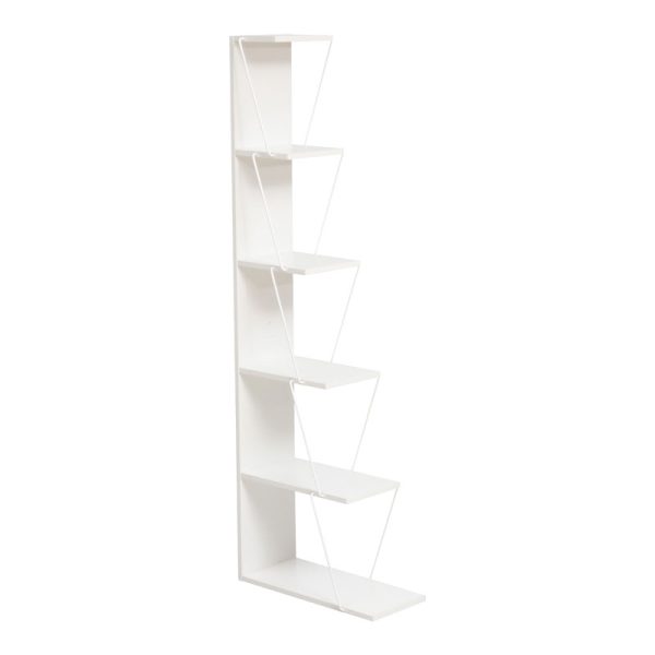 Βιβλιοθήκη mini Tars  λευκό 130x22x146εκ - Image 3