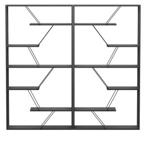 Βιβλιοθήκη Tars  ανθρακί-μαύρο 168x24x157εκ