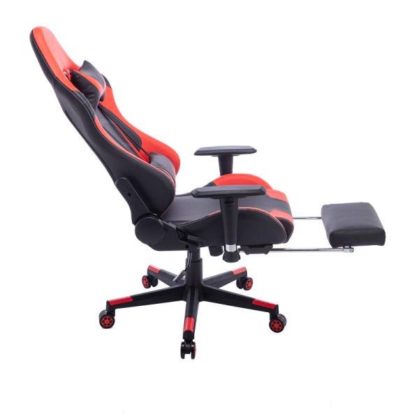 Καρέκλα γραφείου gaming Zeldo  pu μαύρο-κόκκινο 66x56x135εκ - Image 4