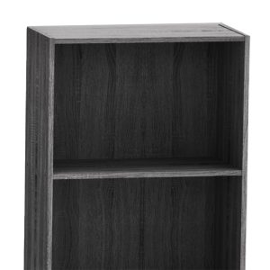 Βιβλιοθήκη Presley  σε ανθρακί-wenge απόχρωση 60x30x167εκ