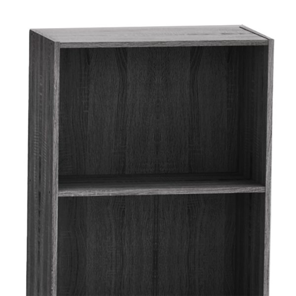 Βιβλιοθήκη Presley  σε ανθρακί-wenge απόχρωση 60x30x167εκ - Image 2