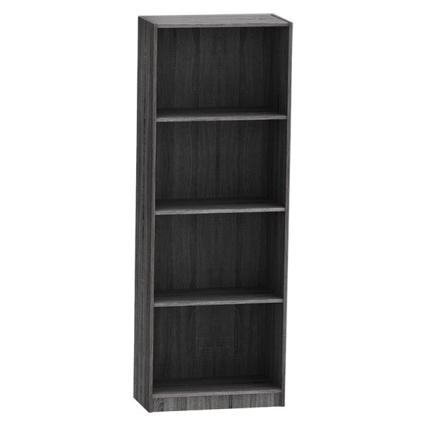 Βιβλιοθήκη Presley  σε ανθρακί-wenge απόχρωση 60x30x167εκ