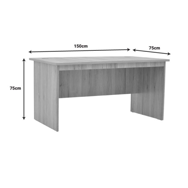 Γραφείο εργασίας Anze  φυσικό μελαμίνης 150x75x75εκ - Image 5