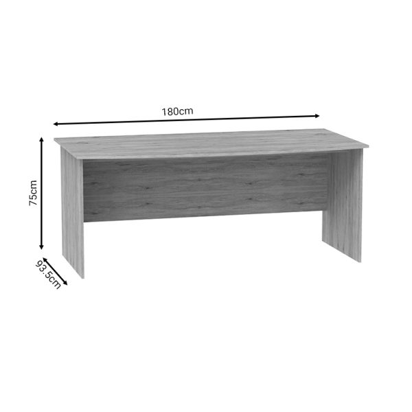 Γραφείο εργασίας Anze  φυσικό μελαμίνης 180x93.5x75εκ - Image 5