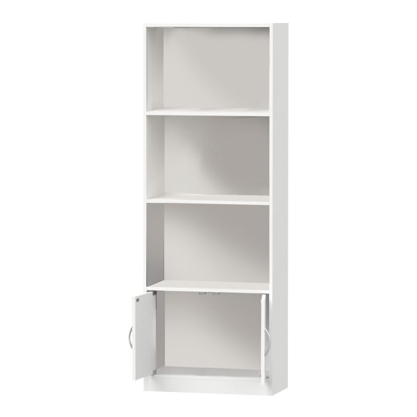 Βιβλιοθήκη Negan  λευκό μελαμίνης 60x29x166εκ - Image 2