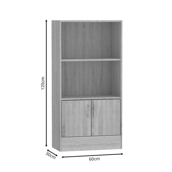 Βιβλιοθήκη Negan  sonoma μελαμίνης 60x30x120εκ - Image 5