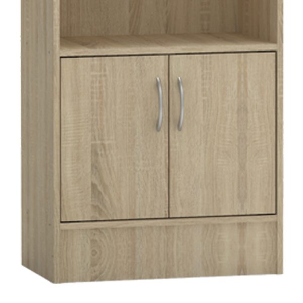 Βιβλιοθήκη Negan  sonoma μελαμίνης 57x33x180εκ - Image 4