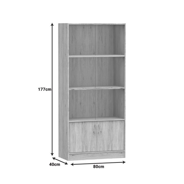 Βιβλιοθήκη Burcy  oak 80x40x177εκ - Image 4