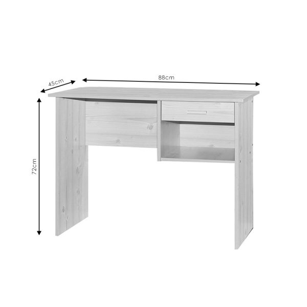 Γραφείο εργασίας με συρτάρι Michael  φυσικό 88x45x72εκ - Image 3